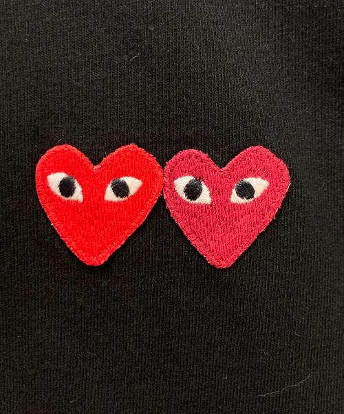 PLAY COMME des GARCONS（プレイコムデギャルソン）PLAY COMME des GARCONS (プレイコムデギャルソン) T-SHIRT WITH DOUBLE HEART ブラック サイズ:Sの古着・服飾アイテム