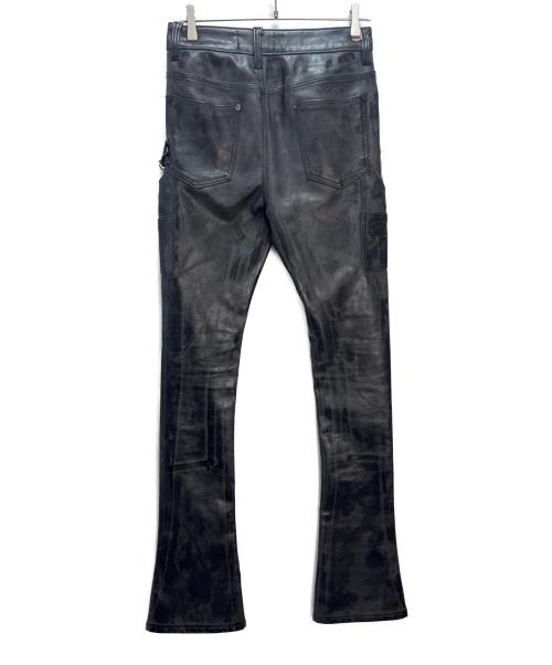 GUAPI（グアピ）GUAPI (グアピ) レザーフレアパンツ ブラック サイズ:28の古着・服飾アイテム