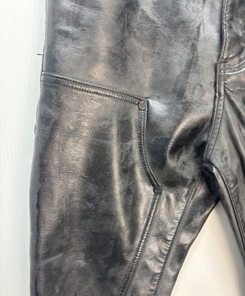 GUAPI（グアピ）GUAPI (グアピ) レザーフレアパンツ ブラック サイズ:28の古着・服飾アイテム