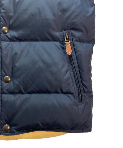 POLO RALPH LAUREN（ポロ・ラルフローレン）POLO RALPH LAUREN (ポロ・ラルフローレン) POLO RALPH LAUREN リバーシブル ダウンベスト ネイビー×イエロー サイズ:XSの古着・服飾アイテム