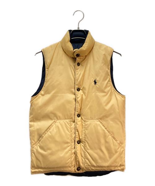POLO RALPH LAUREN（ポロ・ラルフローレン）POLO RALPH LAUREN (ポロ・ラルフローレン) POLO RALPH LAUREN リバーシブル ダウンベスト ネイビー×イエロー サイズ:XSの古着・服飾アイテム