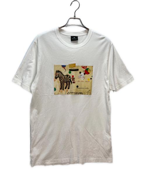 PAUL SMITH（ポールスミス）PAUL SMITH (ポールスミス) Zebra Card プリントTシャツ ホワイト サイズ:XLの古着・服飾アイテム