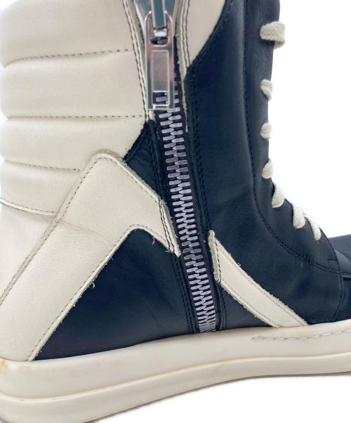 RICK OWENS（リックオウエンス）RICK OWENS (リックオウエンス) RICK OWENS（リックオウエンス）ハイカットスニーカー ブラック×ホワイト サイズ:41の古着・服飾アイテム