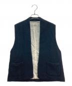 atelier naruseアトリエナルセ）の古着「pure wool boucle ves　　」｜ブラック