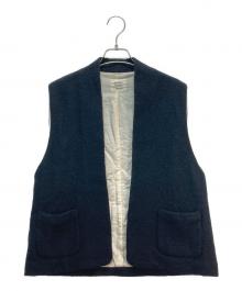 atelier naruse（アトリエナルセ）の古着「pure wool boucle ves　　」｜ブラック