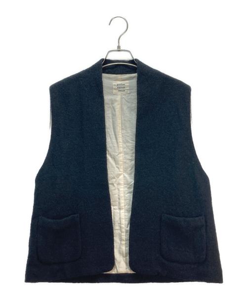 atelier naruse（アトリエナルセ）atelier naruse (アトリエナルセ) pure wool boucle ves　　 ブラック サイズ:Fの古着・服飾アイテム