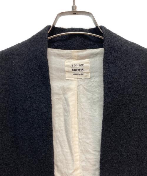 atelier naruse（アトリエナルセ）atelier naruse (アトリエナルセ) pure wool boucle ves　　 ブラック サイズ:Fの古着・服飾アイテム