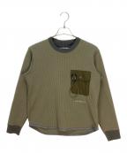 and wanderアンドワンダー）の古着「PE Waffle Long Sleeve T」｜オリーブ