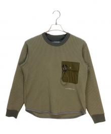 and wander（アンドワンダー）の古着「PE Waffle Long Sleeve T」｜オリーブ