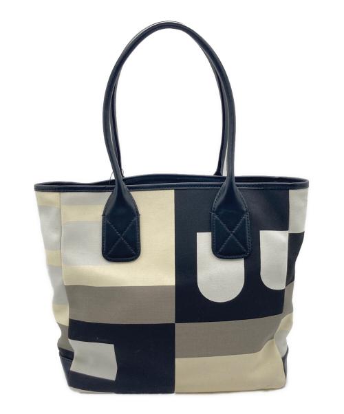 BALLY（バリー）BALLY (バリー) TOTE BOOTHBAY.Z.DS ブラック×アイボリーの古着・服飾アイテム
