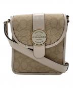 COACHコーチ）の古着「COACH（コーチ）ショルダーバッグ」｜ホワイト×アイボリー