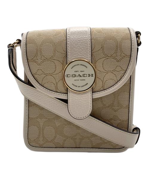 COACH（コーチ）COACH (コーチ) COACH（コーチ）ショルダーバッグ ホワイト×アイボリーの古着・服飾アイテム