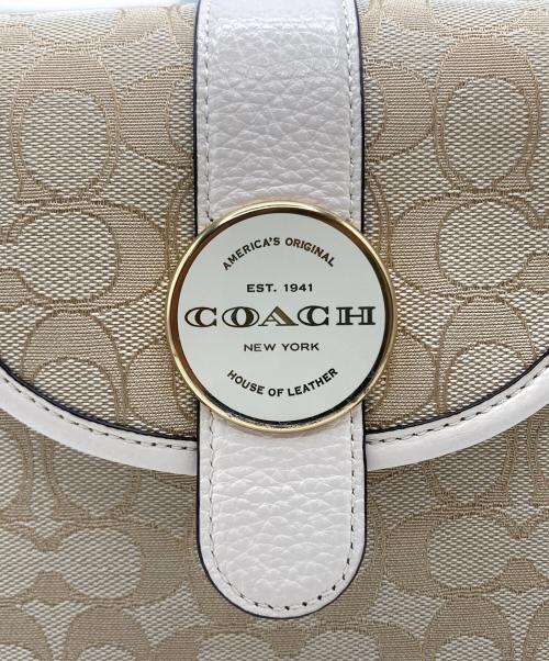 COACH（コーチ）COACH (コーチ) COACH（コーチ）ショルダーバッグ ホワイト×アイボリーの古着・服飾アイテム