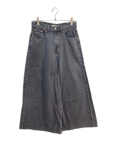 LEVI'S（リーバイス）LEVI'S (リーバイス) ワイドデニムパンツ ブラック サイズ:25の古着・服飾アイテム