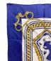 中古・古着 HERMES (エルメス) カレ90 BRIDE DE COUR 法廷の勒 ネイビー×ゴールド：20000円