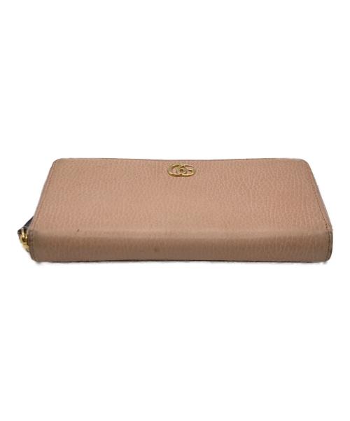 GUCCI（グッチ）GUCCI (グッチ) GGマーモント ラウンドジップ ウォレット ピンクの古着・服飾アイテム