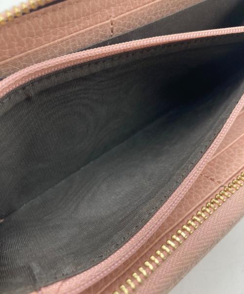 GUCCI（グッチ）GUCCI (グッチ) GGマーモント ラウンドジップ ウォレット ピンクの古着・服飾アイテム