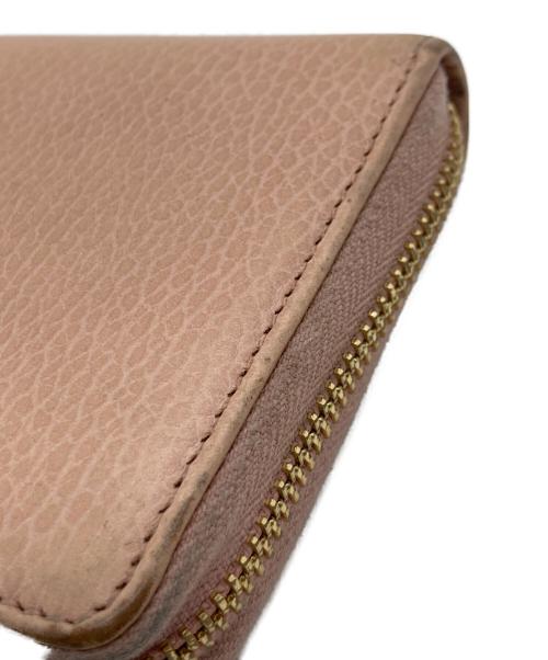 GUCCI（グッチ）GUCCI (グッチ) GGマーモント ラウンドジップ ウォレット ピンクの古着・服飾アイテム