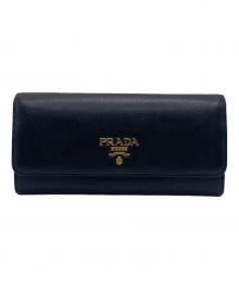 PRADA（プラダ）の古着「サフィアーノ マルチカラー 長財布」｜ブラック×ピンク