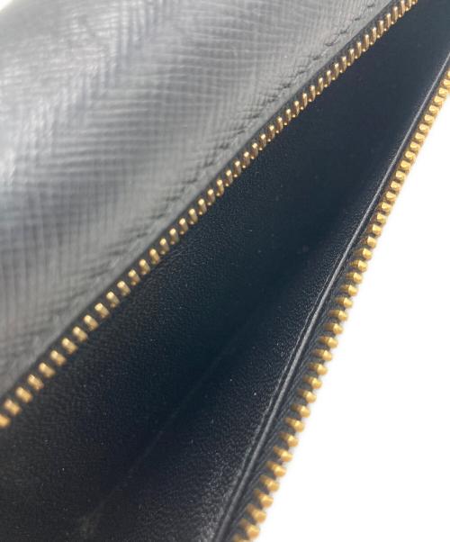PRADA（プラダ）PRADA (プラダ) サフィアーノ マルチカラー 長財布 ブラック×ピンクの古着・服飾アイテム