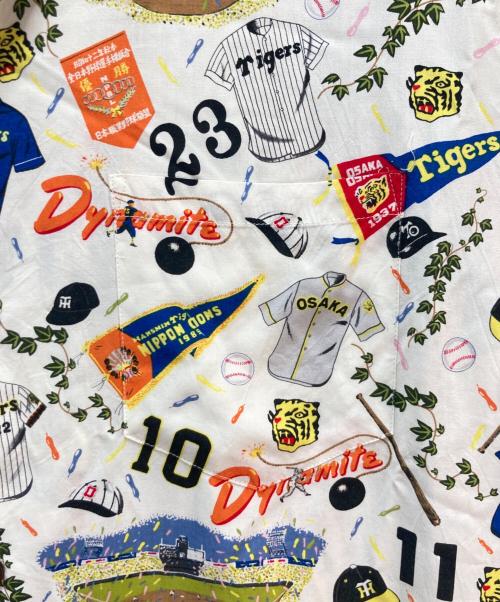 The Ritomos Bassball Club（リトモスベースクラブ）The Ritomos Bassball Club (リトモスベースクラブ) 阪神タイガース 総柄アロハシャツ マルチカラー サイズ:Lの古着・服飾アイテム