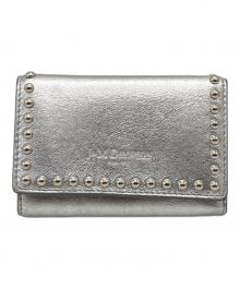 J&M DAVIDSON（ジェイ＆エム デヴィッドソン）の古着「FOLD WALLET WITH STUDS」｜シルバー