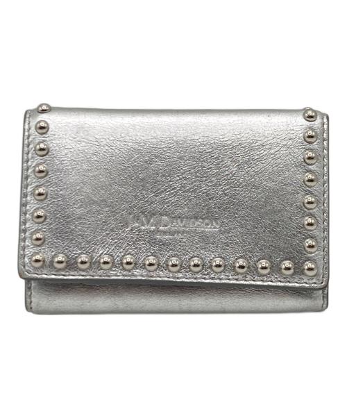J&M DAVIDSON（ジェイ＆エム デヴィッドソン）J&M DAVIDSON (ジェイ＆エム デヴィッドソン) FOLD WALLET WITH STUDS シルバーの古着・服飾アイテム