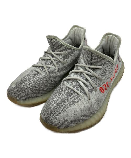adidas（アディダス）adidas (アディダス) YEEZY BOOST350V2 グレー×レッド サイズ:US 8 1/2の古着・服飾アイテム
