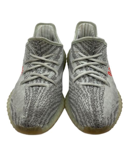 adidas（アディダス）adidas (アディダス) YEEZY BOOST350V2 グレー×レッド サイズ:US 8 1/2の古着・服飾アイテム