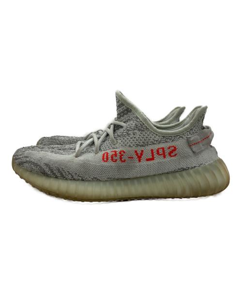 adidas（アディダス）adidas (アディダス) YEEZY BOOST350V2 グレー×レッド サイズ:US 8 1/2の古着・服飾アイテム
