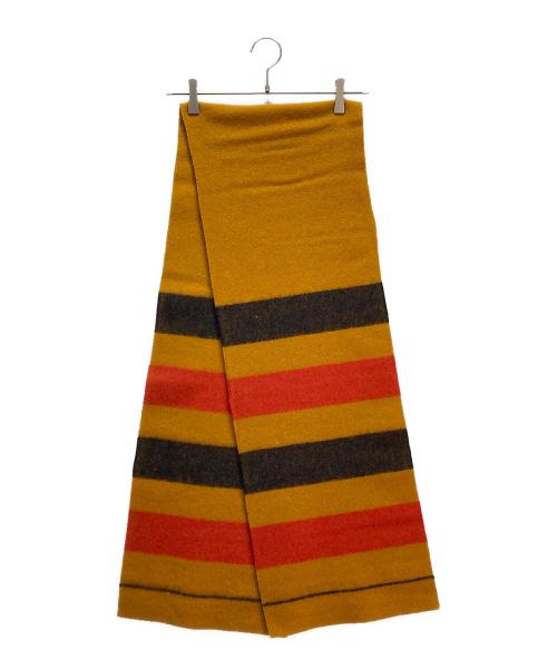 HERMES（エルメス）HERMES (エルメス) Hermès ロカバール マフラー イエロー×レッド×ネイビーの古着・服飾アイテム