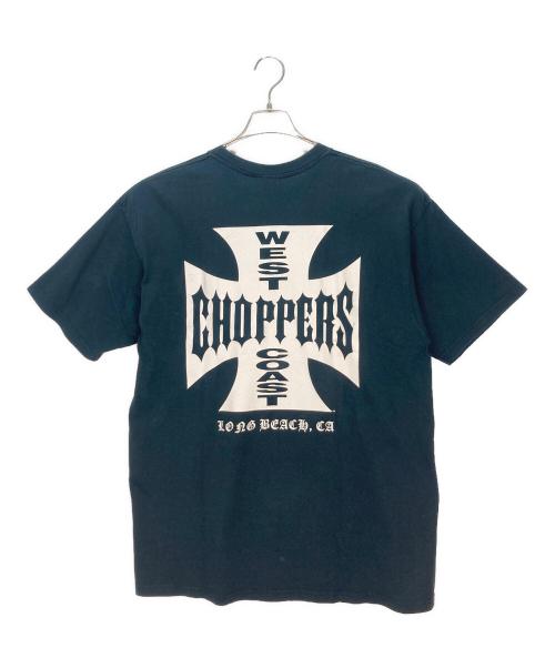 WEST COAST CHOPPERS（ウエストコーストチョッパーズ）WEST COAST CHOPPERS (ウエストコーストチョッパーズ) プリントTシャツ ブラック×ホワイト サイズ:XLの古着・服飾アイテム