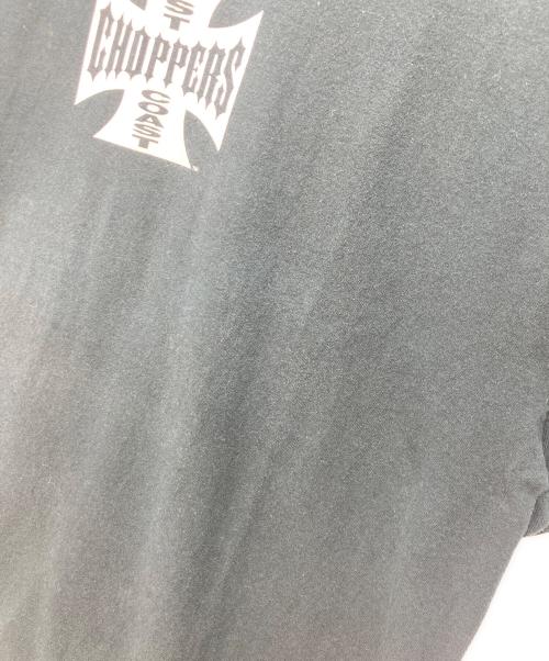 WEST COAST CHOPPERS（ウエストコーストチョッパーズ）WEST COAST CHOPPERS (ウエストコーストチョッパーズ) プリントTシャツ ブラック×ホワイト サイズ:XLの古着・服飾アイテム
