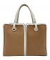 Kate Spade (ケイトスペード) サム キャンバス プランジュ ミディアム サッチェッル 2WAYバッグ ベージュ×ホワイト サイズ:　：6000円