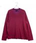 stussy（ステューシー）の古着「LETTER STRIPE LS CREW」｜バイオレット×レッド