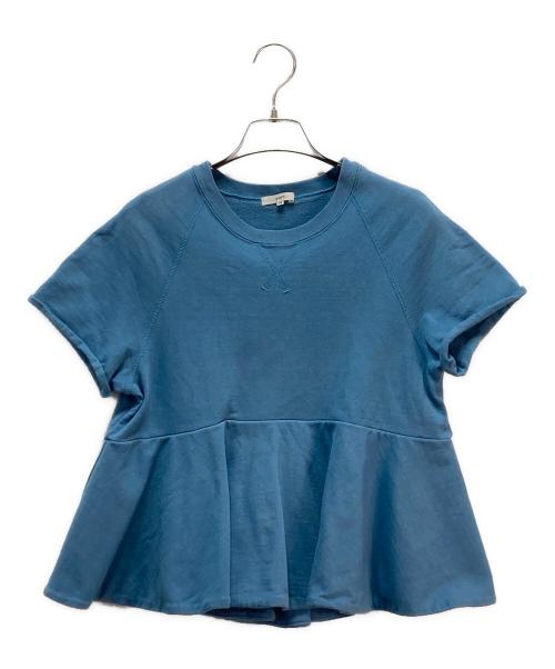 YORI（ヨリ）YORI (ヨリ) ドライコンパクト裏毛フレアTee ブルー サイズ:38の古着・服飾アイテム