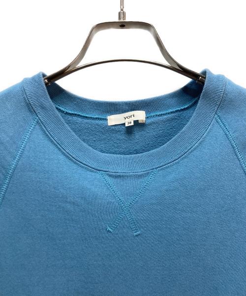 YORI（ヨリ）YORI (ヨリ) ドライコンパクト裏毛フレアTee ブルー サイズ:38の古着・服飾アイテム
