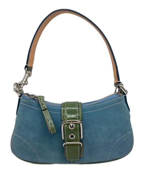 COACH（コーチ）COACH (コーチ) ポーチ グリーン×ブルーの古着・服飾アイテム