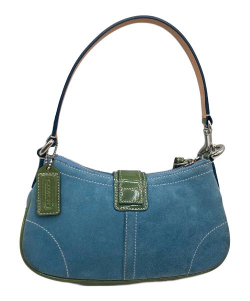 COACH（コーチ）COACH (コーチ) ポーチ グリーン×ブルーの古着・服飾アイテム