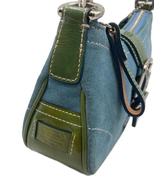 COACH（コーチ）COACH (コーチ) ポーチ グリーン×ブルーの古着・服飾アイテム