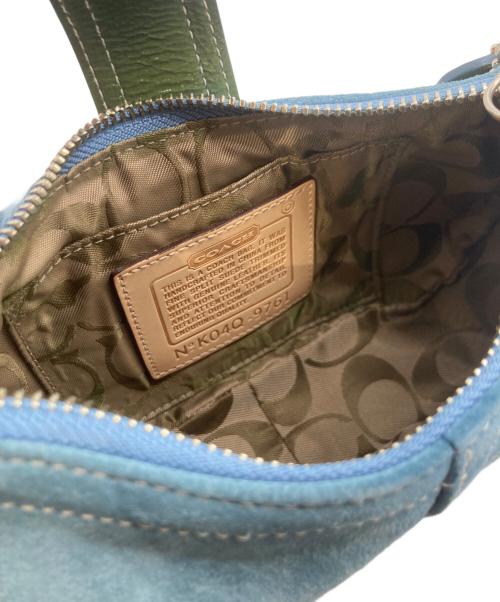 COACH（コーチ）COACH (コーチ) ポーチ グリーン×ブルーの古着・服飾アイテム