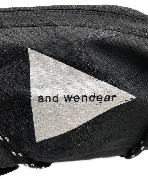 and wander（アンドワンダー）and wander (アンドワンダー) and wander（アンドワンダー）シル ウエストバッグ ブラックの古着・服飾アイテム