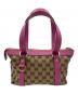 GUCCI (グッチ) アビー ハンドバッグ ブラウン×ピンク：45000円