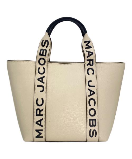 MARC JACOBS（マークジェイコブス）MARC JACOBS (マークジェイコブス) Small Leather Tote ホワイト×ブラックの古着・服飾アイテム