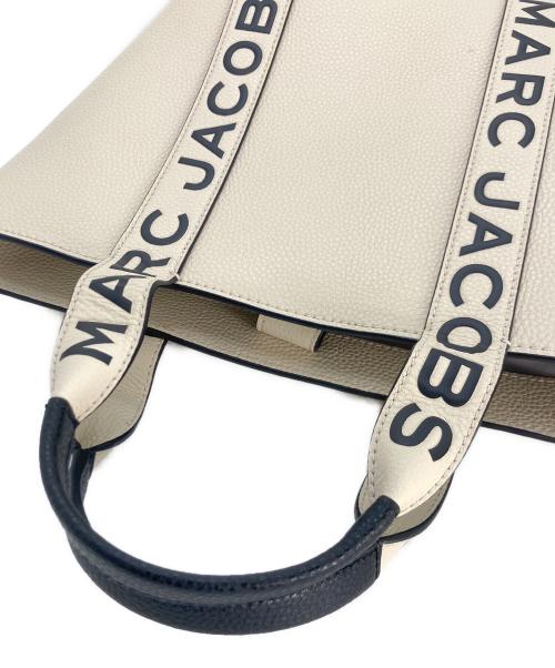 MARC JACOBS（マークジェイコブス）MARC JACOBS (マークジェイコブス) Small Leather Tote ホワイト×ブラックの古着・服飾アイテム