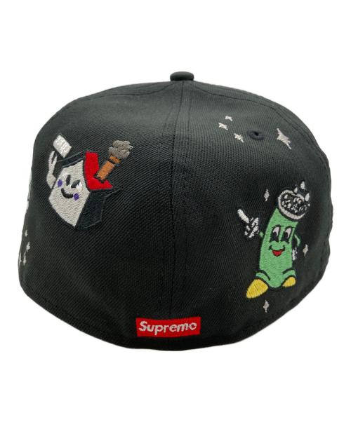 New Era（ニューエラ）New Era (ニューエラ) Supreme (シュプリーム) キャップ ブラック サイズ:7 1/2 　59.6cmの古着・服飾アイテム