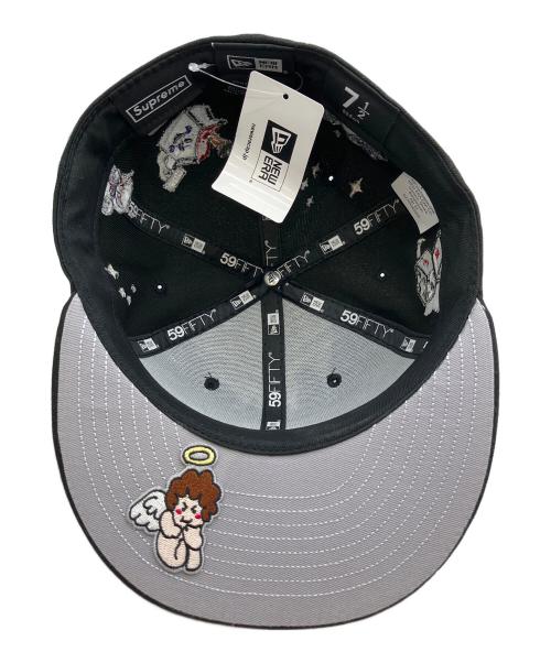 New Era（ニューエラ）New Era (ニューエラ) Supreme (シュプリーム) キャップ ブラック サイズ:7 1/2 　59.6cmの古着・服飾アイテム