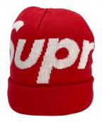 SUPREMEシュプリーム）の古着「Supreme Big Logo Beanie」｜レッド×ホワイト