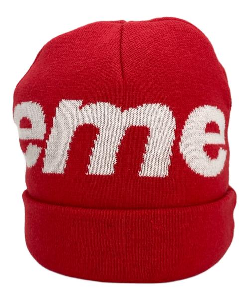 SUPREME（シュプリーム）SUPREME (シュプリーム) Supreme Big Logo Beanie レッド×ホワイトの古着・服飾アイテム