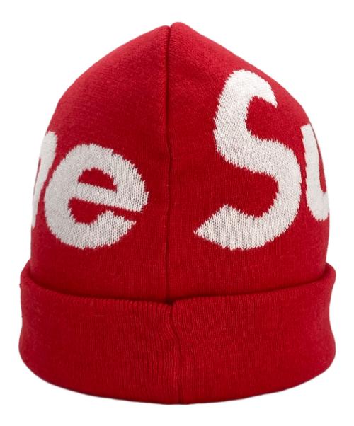 SUPREME（シュプリーム）SUPREME (シュプリーム) Supreme Big Logo Beanie レッド×ホワイトの古着・服飾アイテム